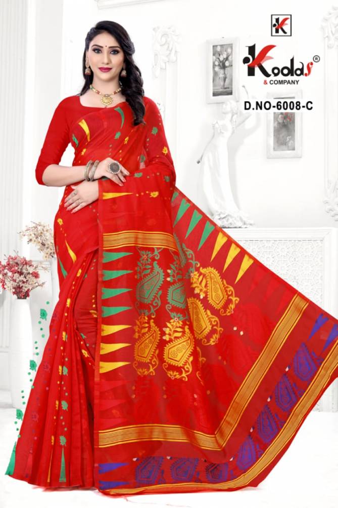 Dhakai 6008  Latest Fancy Designer Daily Wear Cotton Saree Collection